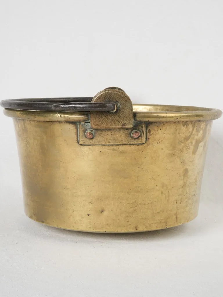 Very large 19th-century French brass cauldron