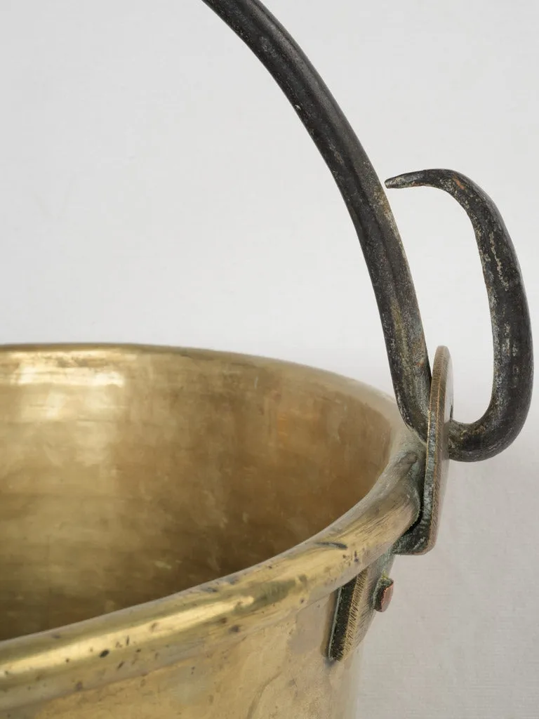 Very large 19th-century French brass cauldron