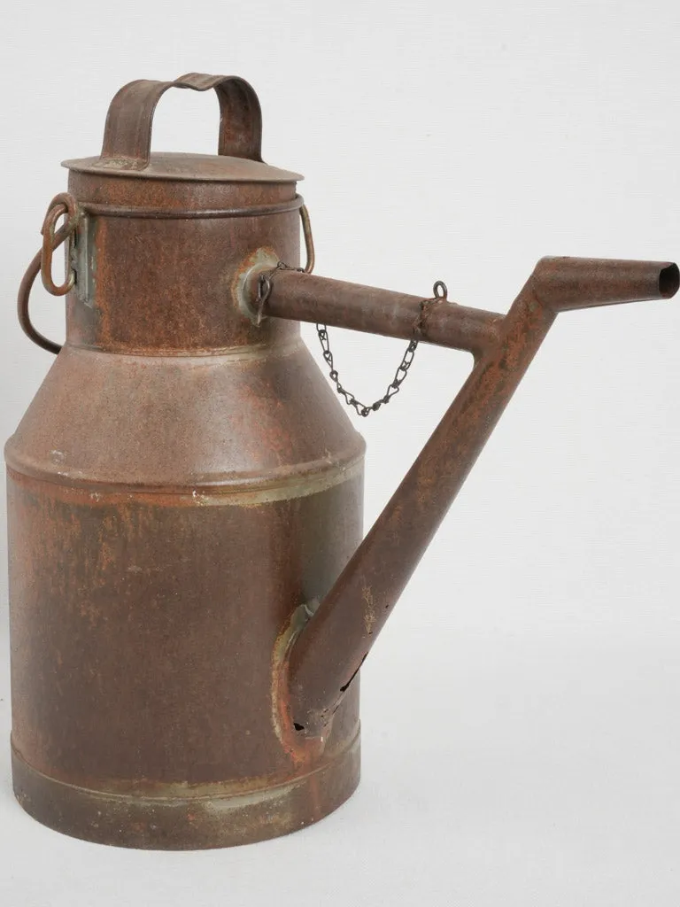 Vintage French Iron Watering Can, 1940s-1950s