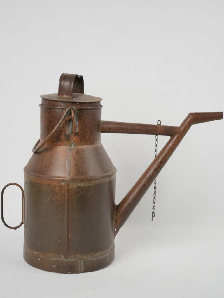 Vintage French Iron Watering Can, 1940s-1950s