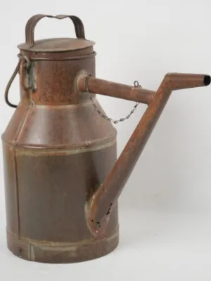 Vintage French Iron Watering Can, 1940s-1950s