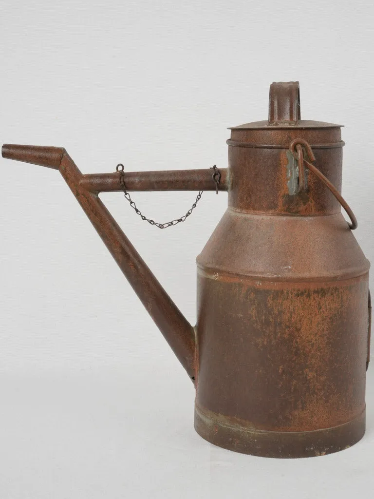 Vintage French Iron Watering Can, 1940s-1950s