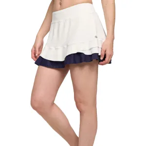 Women`s Elite Distract 13 Inch Tennis Skort White and Eggplant